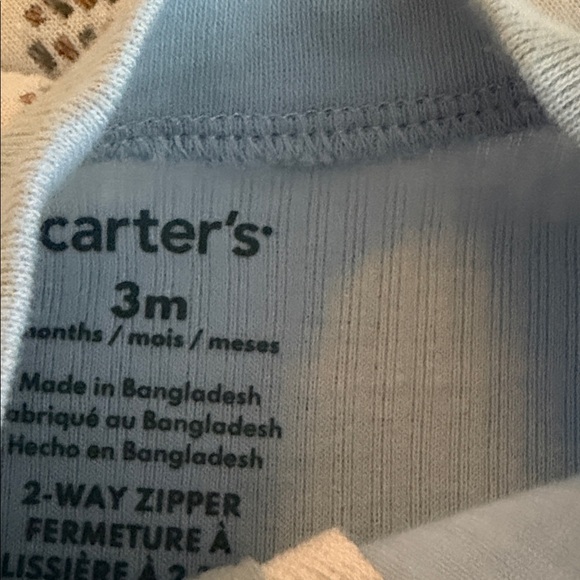 Carter's Light Blue Ribbed Footie - Picture 2 of 2